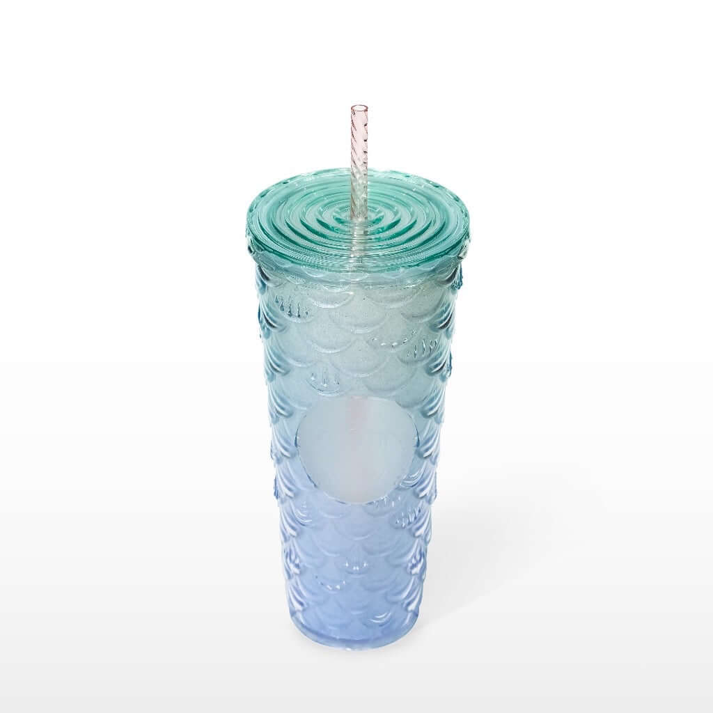 Starbucks Vietnam 2024 summer green blue Ombre scale cup 24oz Starbucks loveinstarbucks