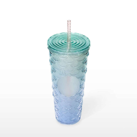 Starbucks Vietnam 2024 summer green blue Ombre scale cup 24oz Starbucks loveinstarbucks