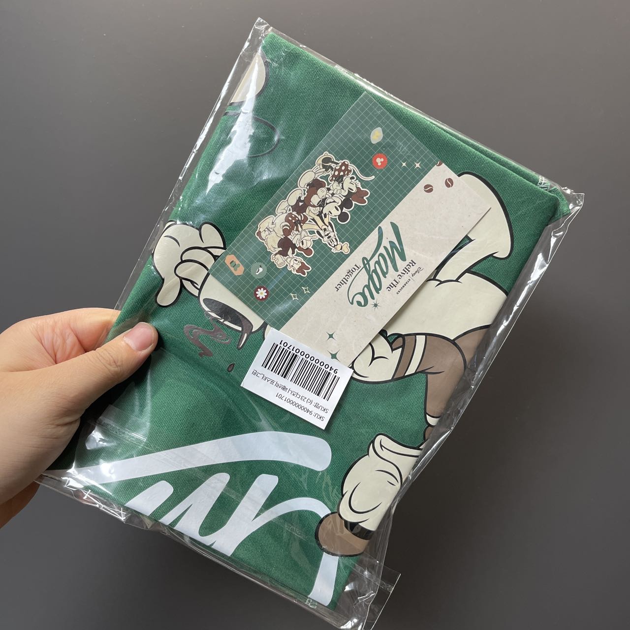 Starbucks Disney co-branded Green fabric poster loveinstarbucks loveinstarbucks