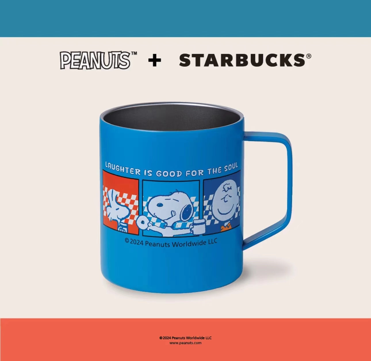 Starbucks X Peanuts co-brand collection Snoopy stainless steel blue mug Starbucks loveinstarbucks