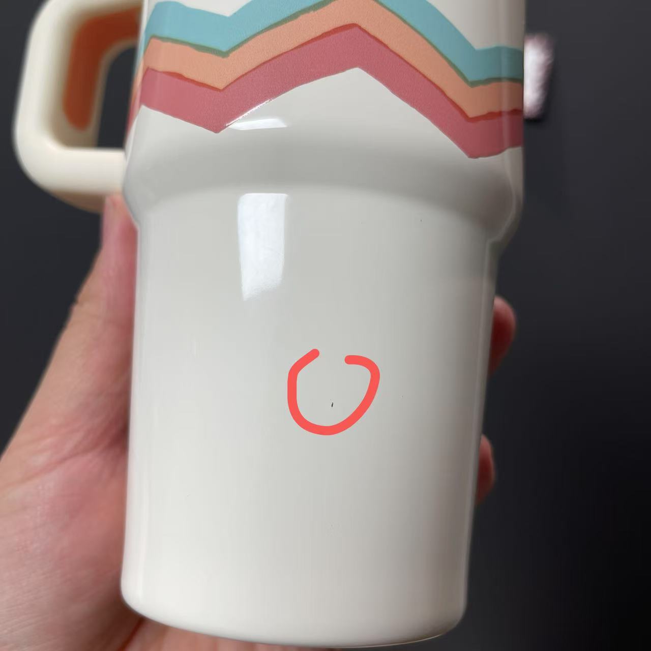 customized  Tiny flaw white stainless steel cup  Stanley cup 20oz - shipping within US -test