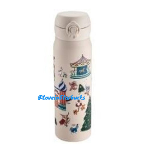 Starbucks Taiwan 2024 Christmas series Carnival stainless steel cup 600ml Starbucks loveinstarbucks