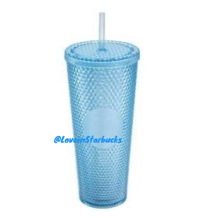 Starbucks Taiwan 2024 Christmas series Bubble blue studded straw cup 710ml 240oz Starbucks loveinstarbucks