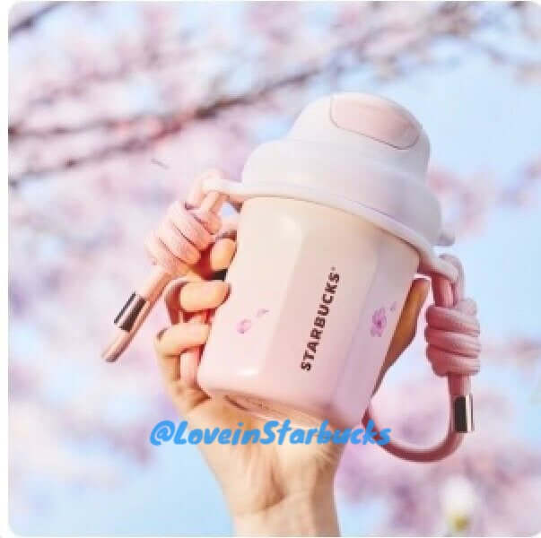 Starbucks China 2024 spring walk series pink Sakura stainless steel cup Starbucks loveinstarbucks