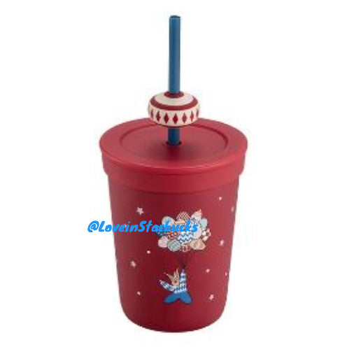 Starbucks Taiwan 2024 Christmas series Flying Clown Stainless Steel straw cup 355ml Starbucks loveinstarbucks