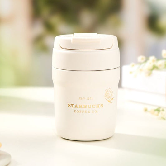 Starbucks tumbler China 2023 Lily of the Valley Online Double mouth stainless steel accompanying cup 340ml Starbucks loveinstarbucks