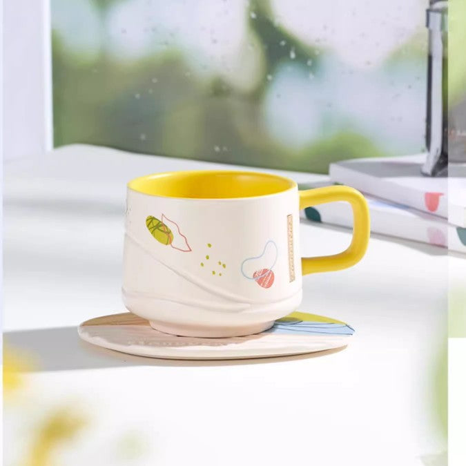 Starbucks China 2023 Natural online series Yellow saucer and cup set 365ml Starbucks loveinstarbucks