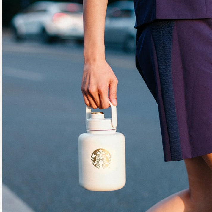 Starbucks tumbler China 2023 Lily of the Valley Online Double stainless steel kettle 880ml Starbucks loveinstarbucks