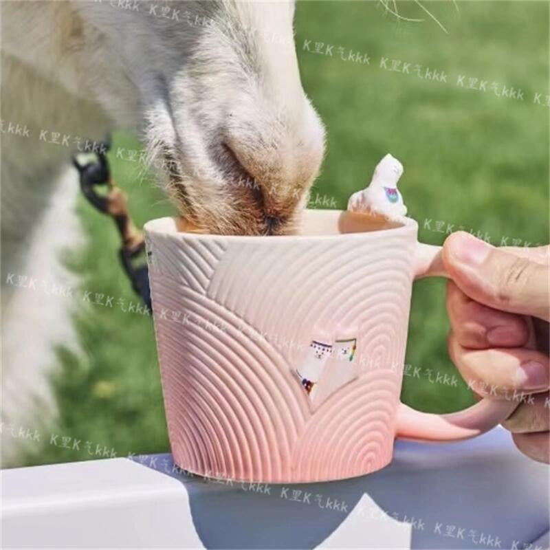 Starbucks China 2024 Alpaca series gradient pink mug 360ml Starbucks loveinstarbucks