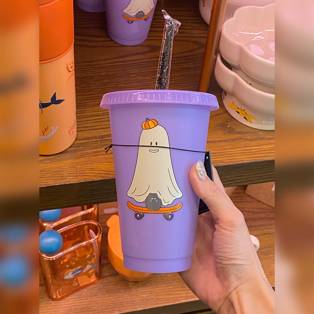 Starbucks Taiwan 2023 Halloween Skateboard Elf Straw Mug Starbucks loveinstarbucks