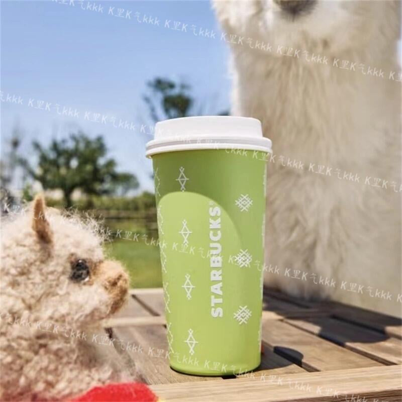 Starbucks China 2024 Alpaca series Green stainless steel tabletop cup 430ml loveinstarbucks loveinstarbucks