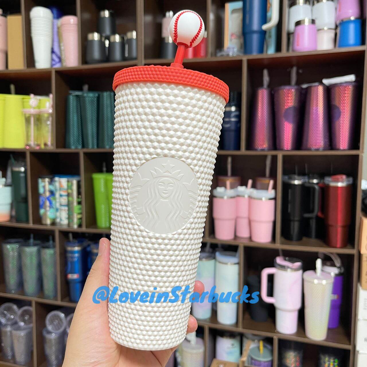 Starbucks tumbler Taiwan FuLong exclusive baseball studded cup loveinstarbucks loveinstarbucks