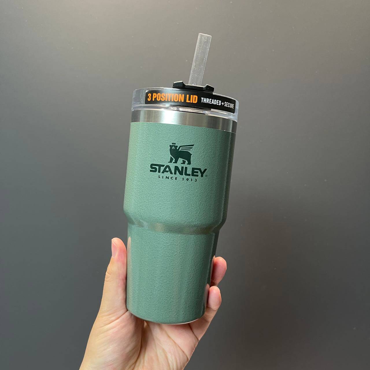 Stanley Hammertone Green Stainless Steel Cup 20oz loveinstarbucks loveinstarbucks