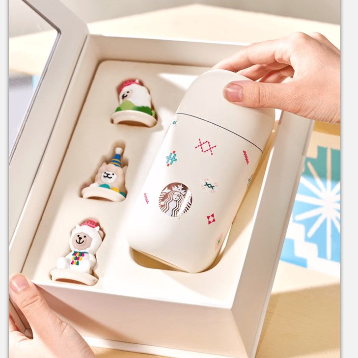 Starbucks China 2024 online Alpaca series Stainless Steel Vacuum Cup Gift Box 220ml Starbucks loveinstarbucks