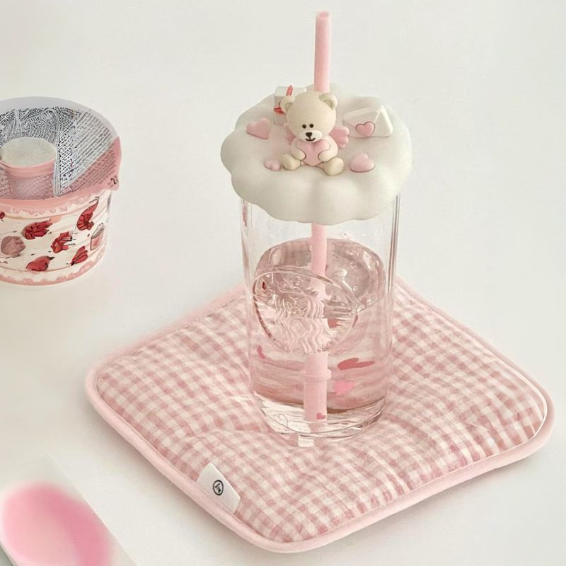 Starbucks China 2025 Princess Afternoon Tea 2.0 series pink straw glass cup 500ml