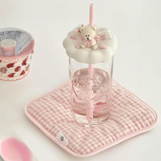 Starbucks China 2025 Princess Afternoon Tea 2.0 series pink straw glass cup 500ml