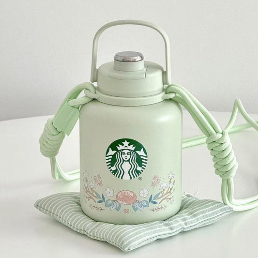 Starbucks China 2025 Spring Flower online Series Green stainless steel bottle 34oz