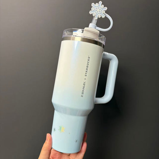 tiny black dot - Starbucks China 2025 Snowlit Wonderland series Stanley Stainless steel cup 40oz