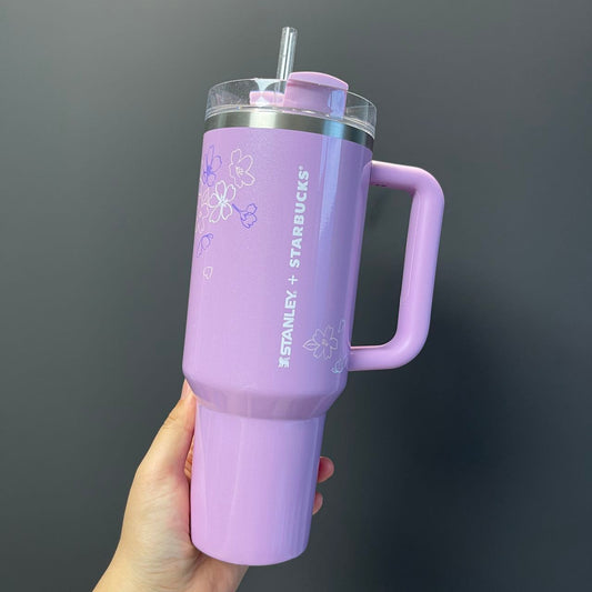 damaged Starbucks Stanley 2024 Philippines Lavender Sakura stainless steel cup 40oz Starbucks loveinstarbucks