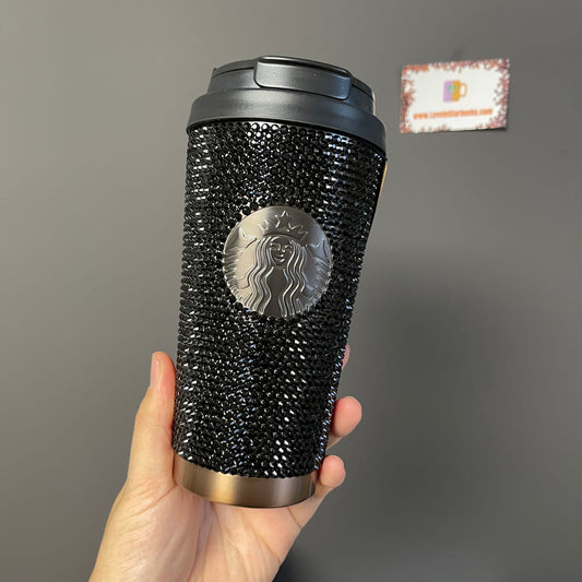 Starbucks Korea 2024 25th Anniversary black Rhinestone Stainless steel cup 473ml Starbucks loveinstarbucks