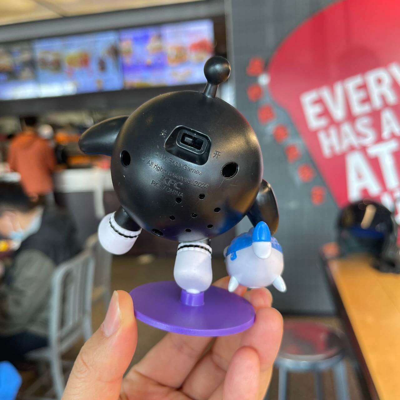 KFC China Carrying salted fish sticks in hand toy that make sounds loveinstarbucks loveinstarbucks