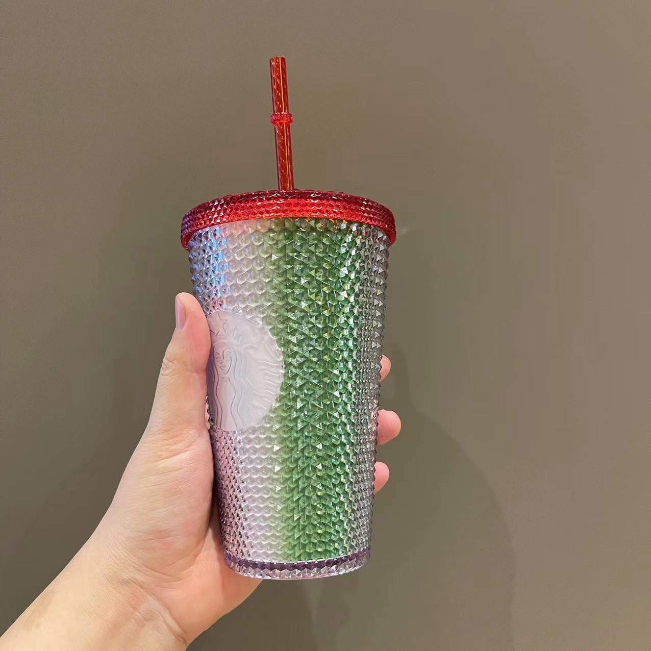 ON SALE Starbucks red Ombre Grande plastic cup without SKU tag loveinstarbucks loveinstarbucks