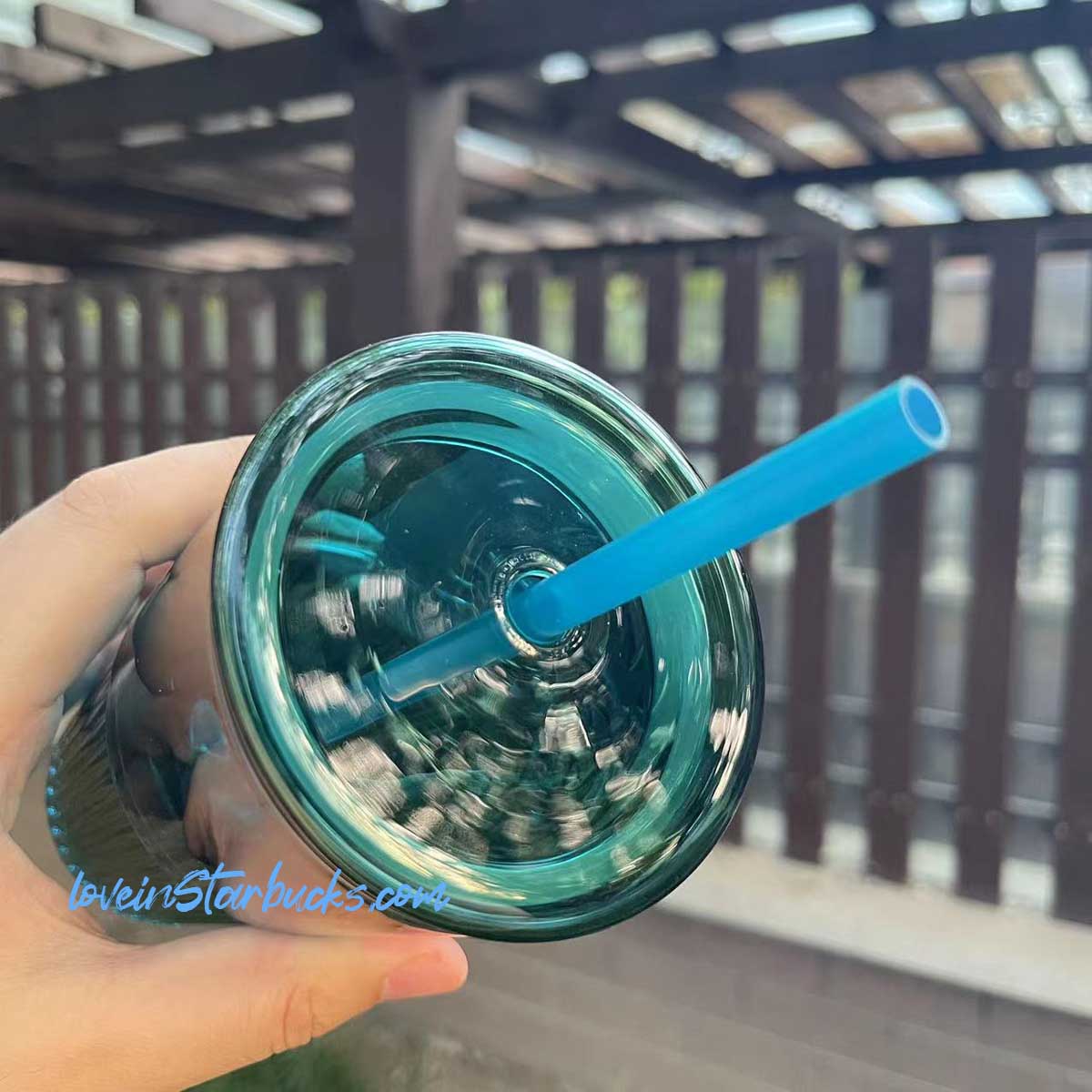 on sale Starbucks China 2022 Christmas x1 blue green series - blue Classic Glass Straw 550ml Starbucks loveinstarbucks