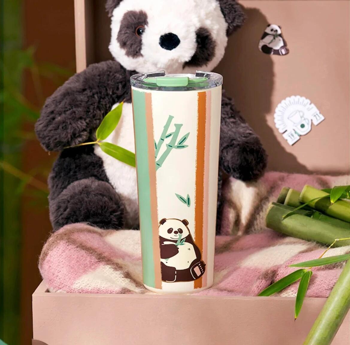 Starbucks China Traveling Panda online collection Stainless steel cup 591ml without doll Starbucks loveinstarbucks