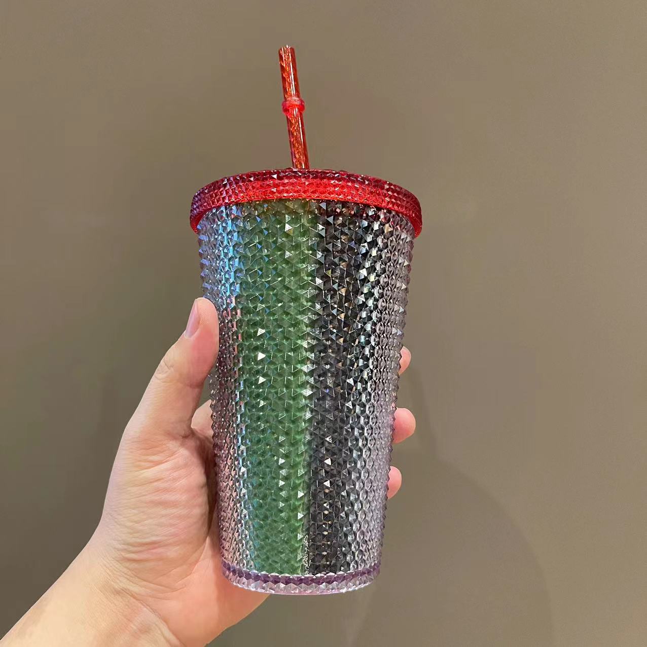 ON SALE Starbucks red Ombre Grande plastic cup without SKU tag loveinstarbucks loveinstarbucks