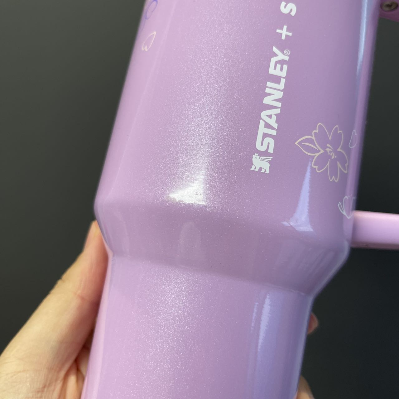 damaged Starbucks Stanley 2024 Philippines Lavender Sakura stainless steel cup 40oz Starbucks loveinstarbucks