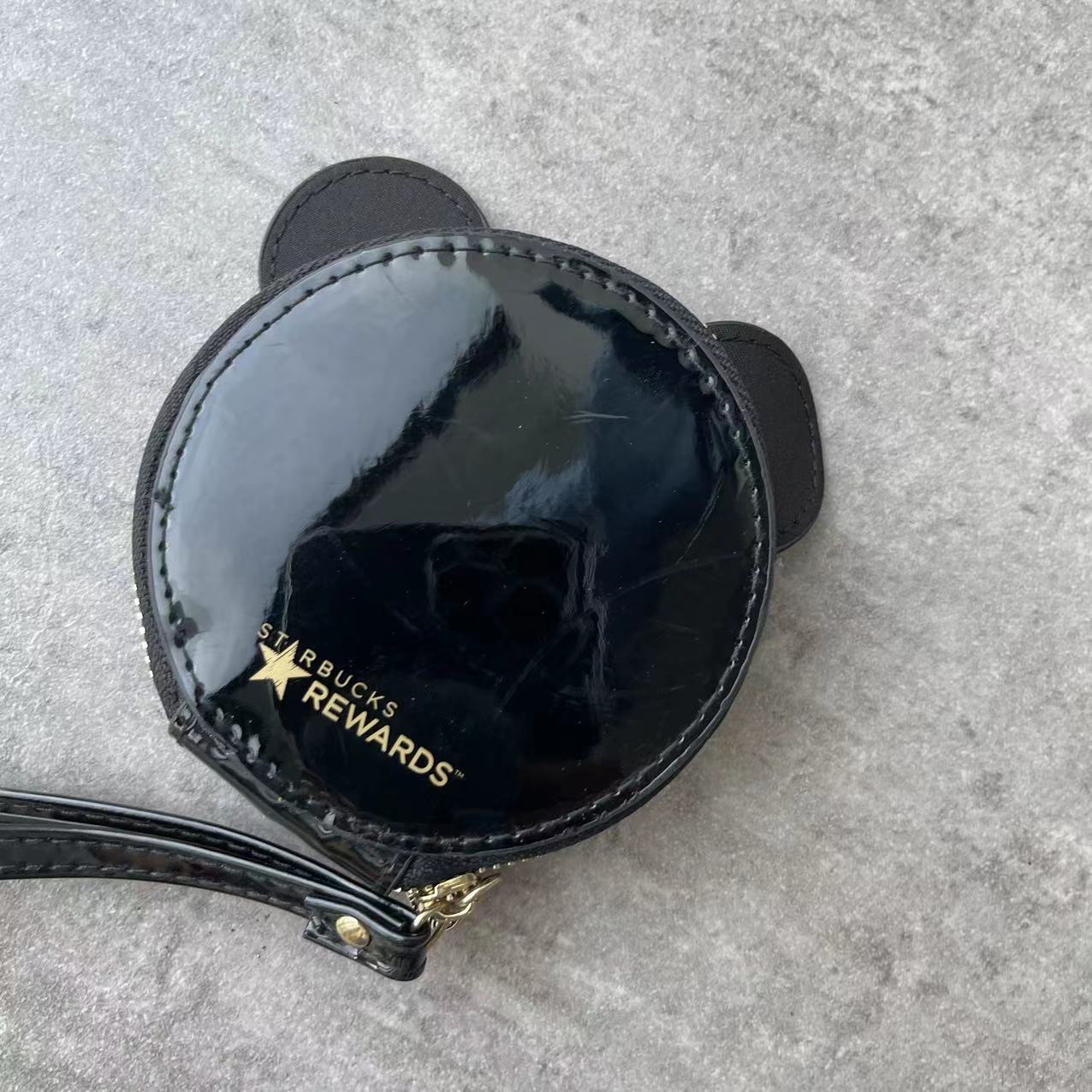 Starbucks China Black Mickey Flaw Coin purse with one 10th anniversary pin Starbucks loveinstarbucks