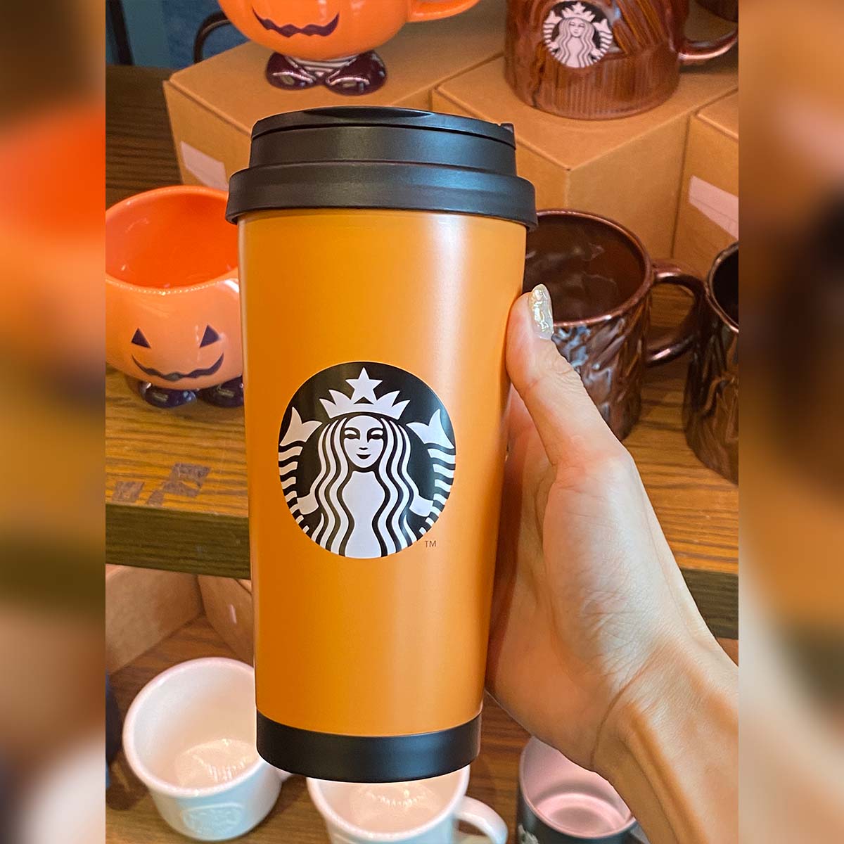 Starbucks Taiwan 2023 Halloween yellow stainless steel cup Starbucks loveinstarbucks