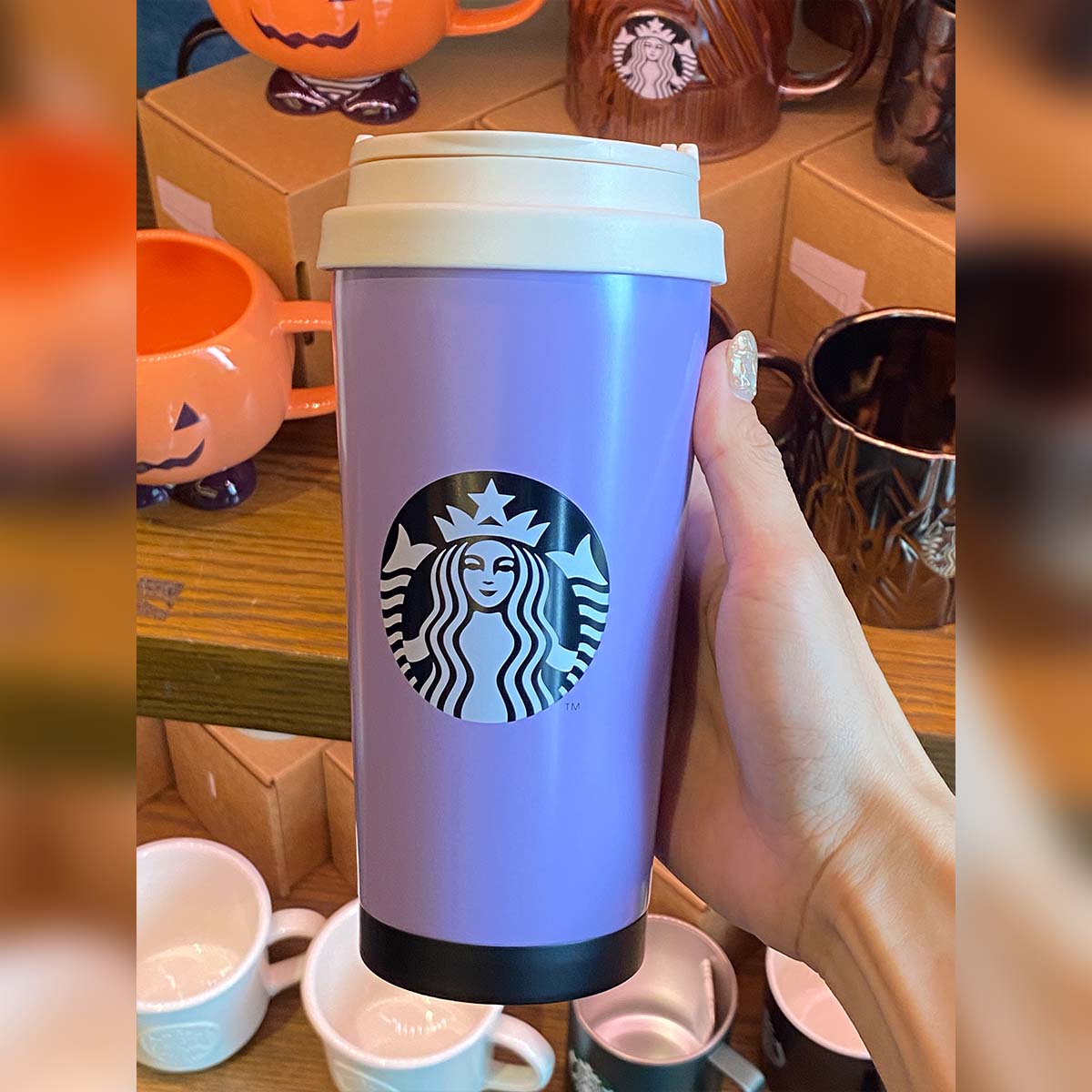 Starbucks Taiwan 2023 Halloween purple stainless steel cup Starbucks loveinstarbucks