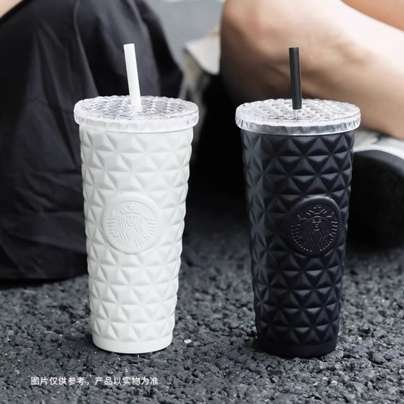 Starbucks China 2023 lunar Valentine's Day black/white Dion stainless steel cup 20oz Starbucks loveinstarbucks