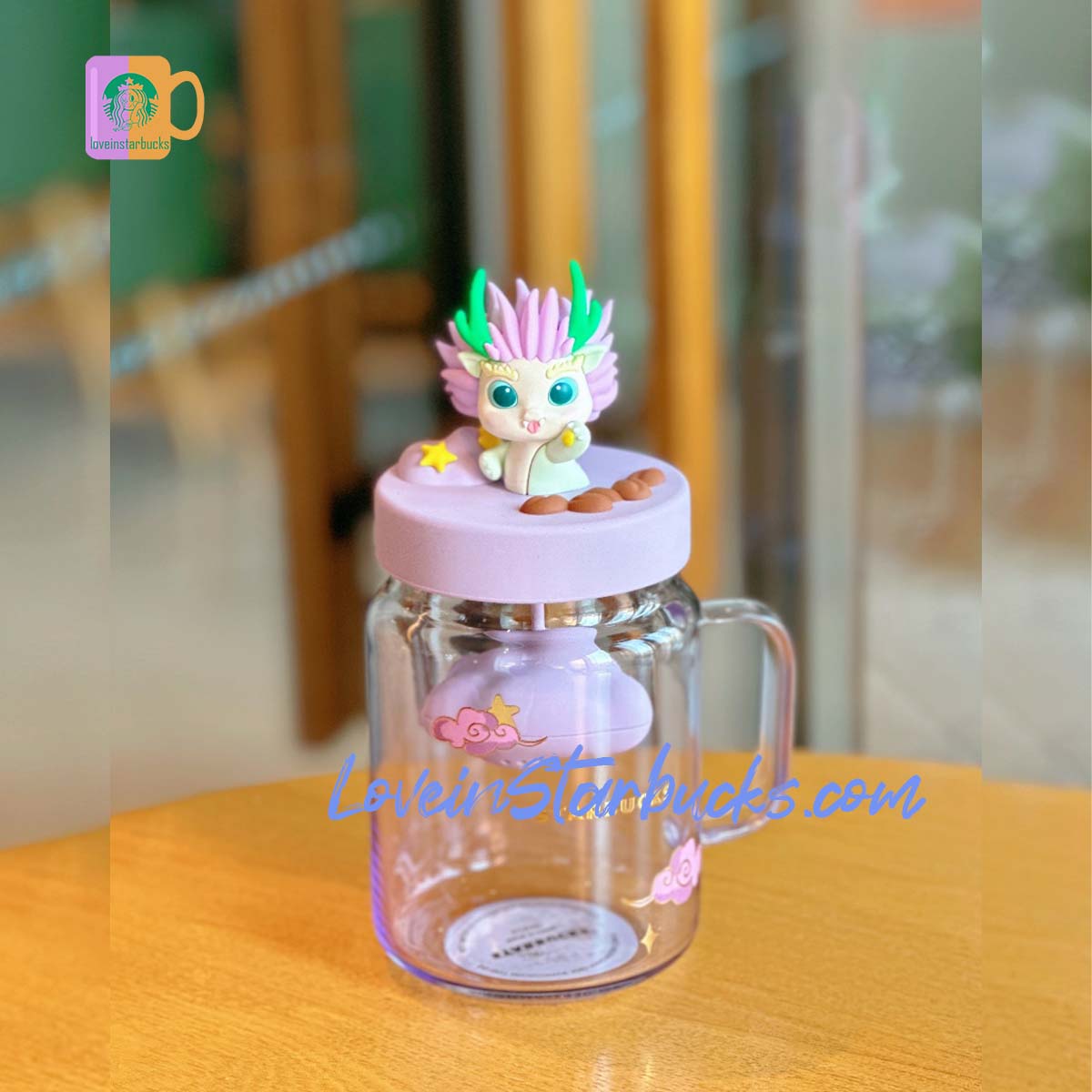 Starbucks China 2024 Dragon new year Mason Jar Glass Cup loveinstarbucks loveinstarbucks