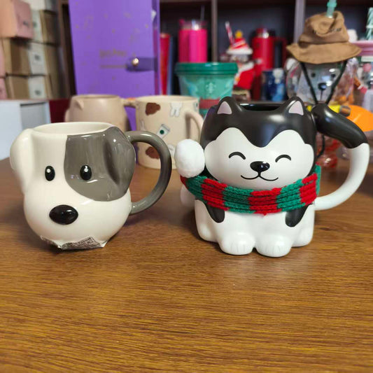 Starbucks  two dog-shaped mugs