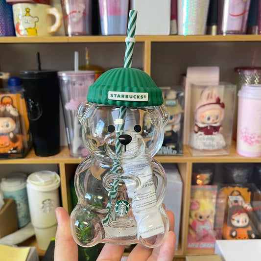 Starbucks 2025/2026 Green hat Bearista Bear glass  - US Version