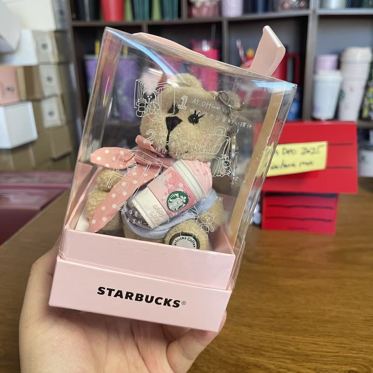 Starbucks pink bear keychain -read details
