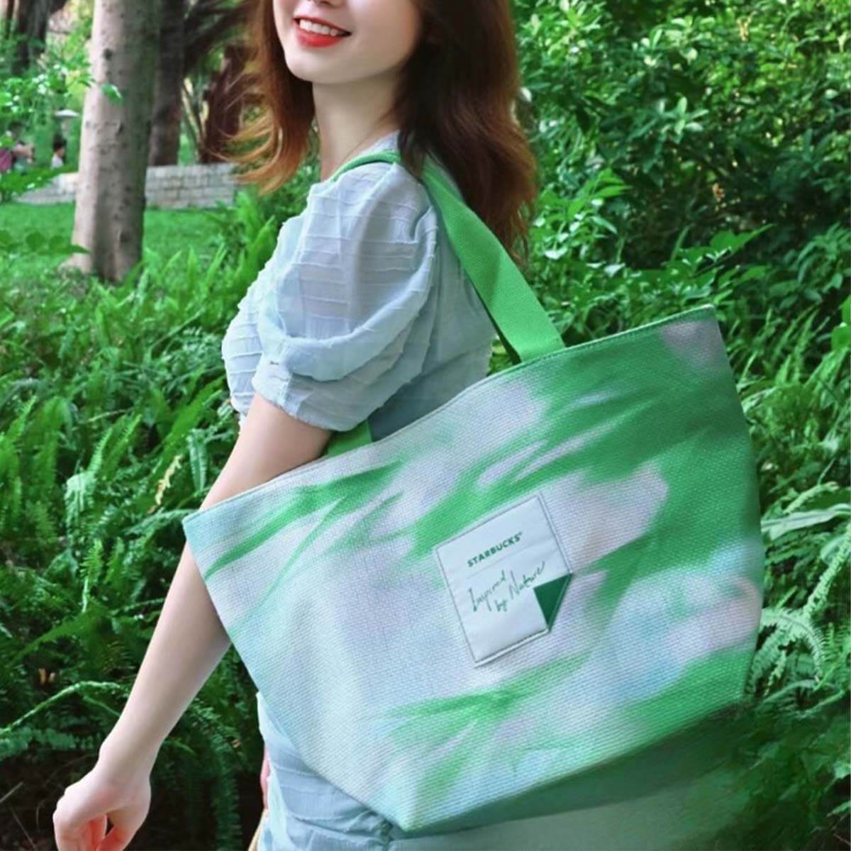 Starbucks China 2024 Zongzi Festival green shoulder bag loveinstarbucks loveinstarbucks