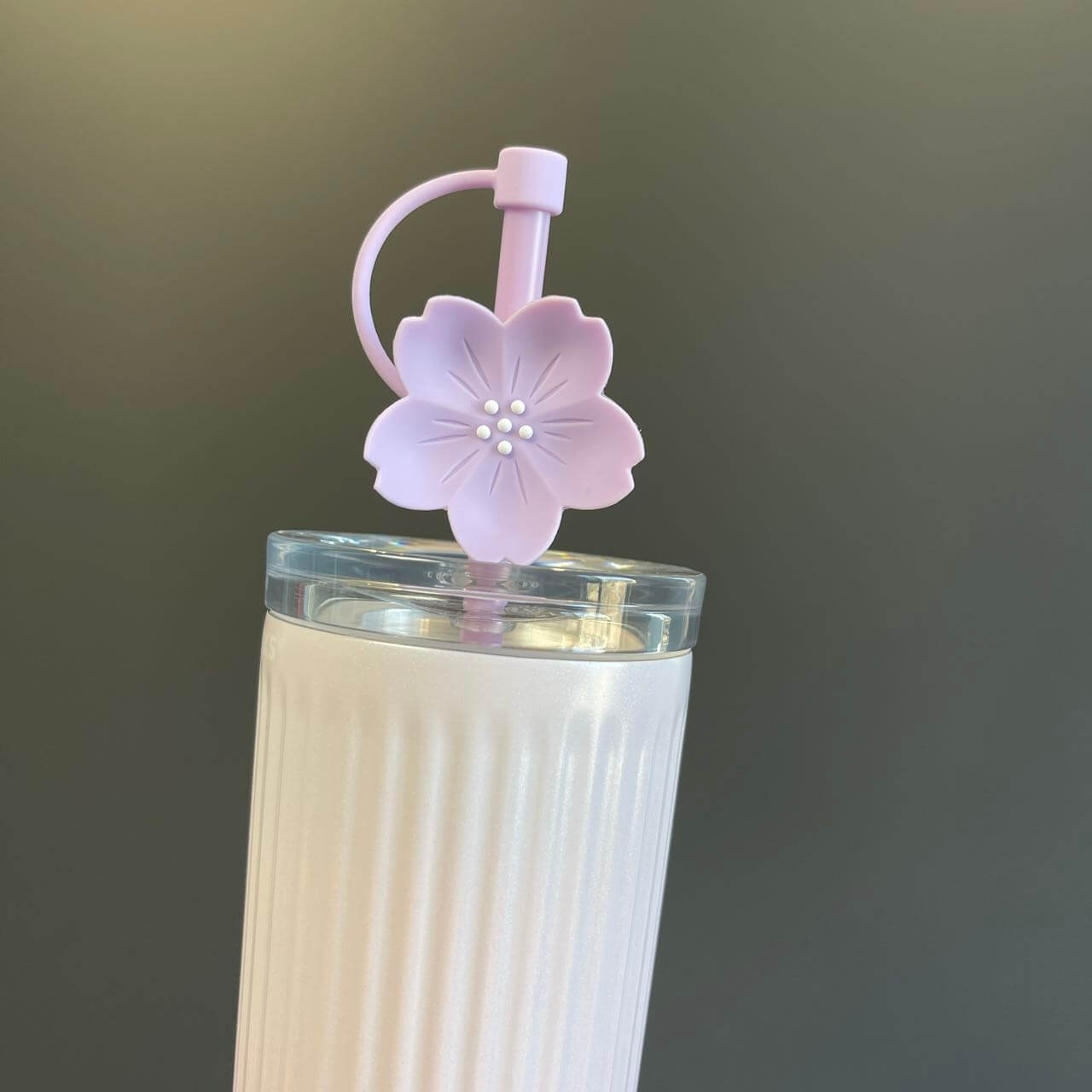 Starbucks China 2024 purple Ombre stripe straw cup 473ml coming with flower topper loveinstarbucks loveinstarbucks