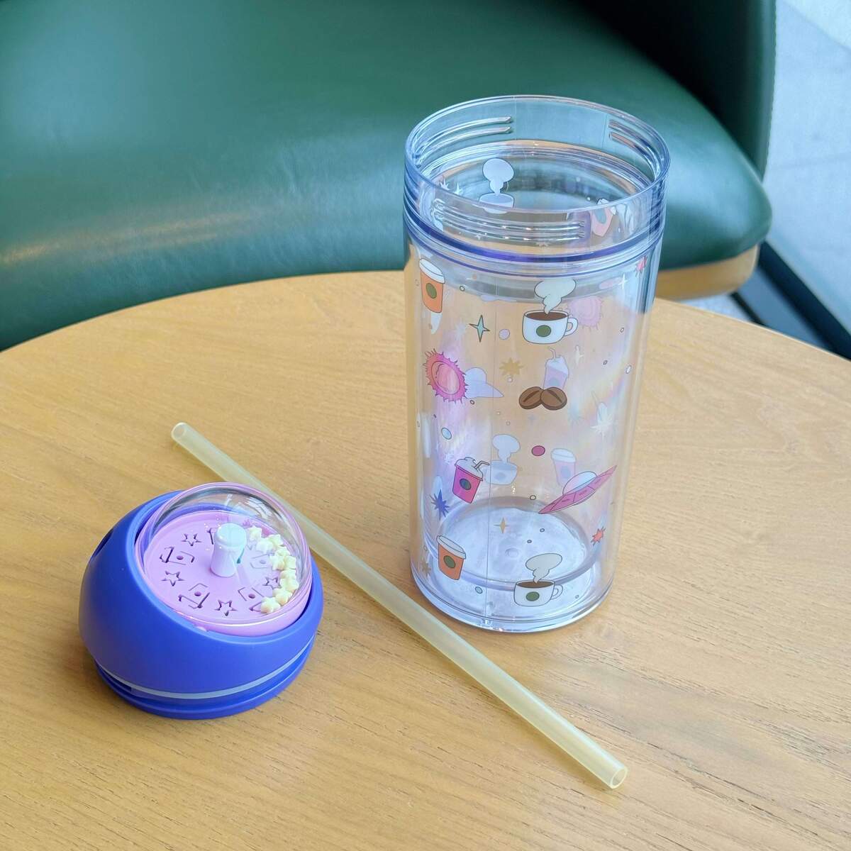 Starbucks China 2024 Summer Night Sky Series Plastic straw cup 355ml Starbucks loveinstarbucks