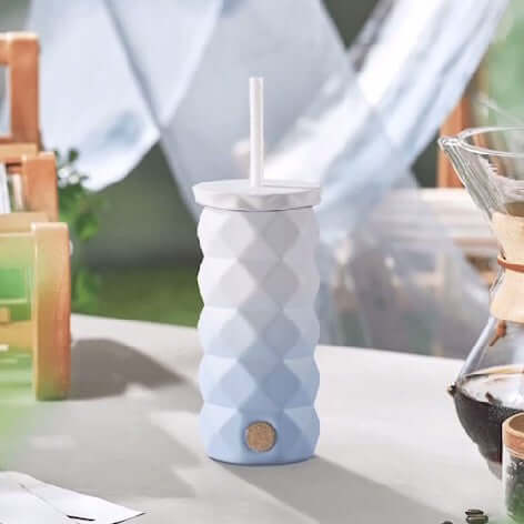 Starbucks China 2024 Misty Fields Series blue dion stainless steel straw cup 490ml loveinstarbucks loveinstarbucks