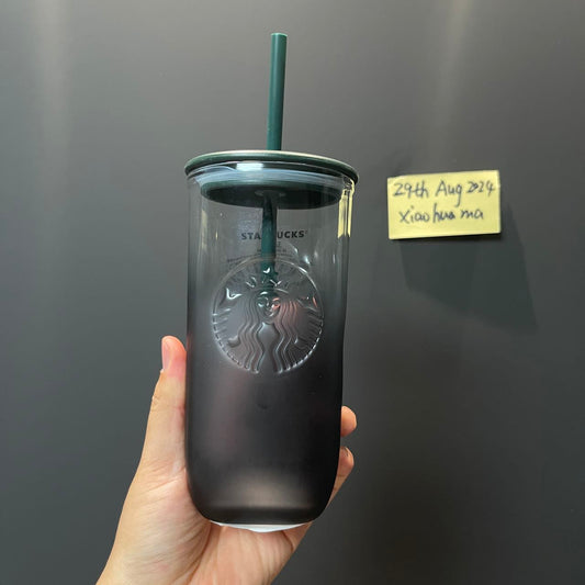 Flaw Starbucks China 2024 Ink Triangle glass Cup 16oz Starbucks loveinstarbucks