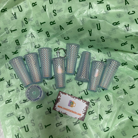 Starbucks ornaments 9PCS. one is good condition , 8 PCS without straw and ring Starbucks loveinstarbucks