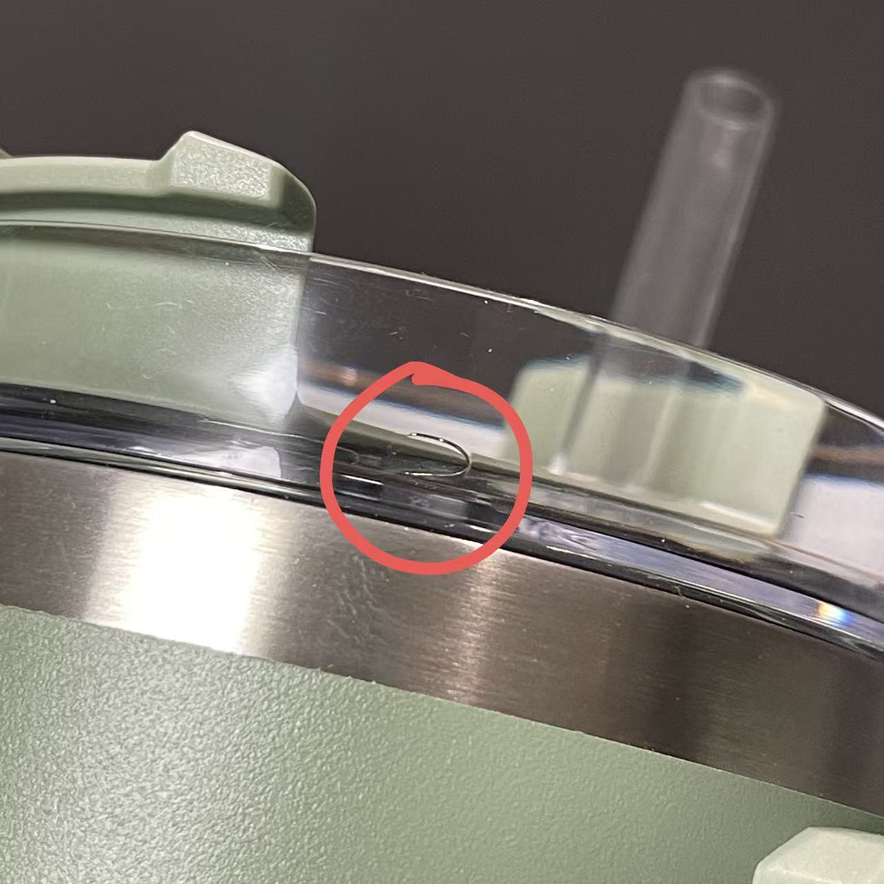 Tiny flaw Stanley China green stainless steel cup, first generation.
