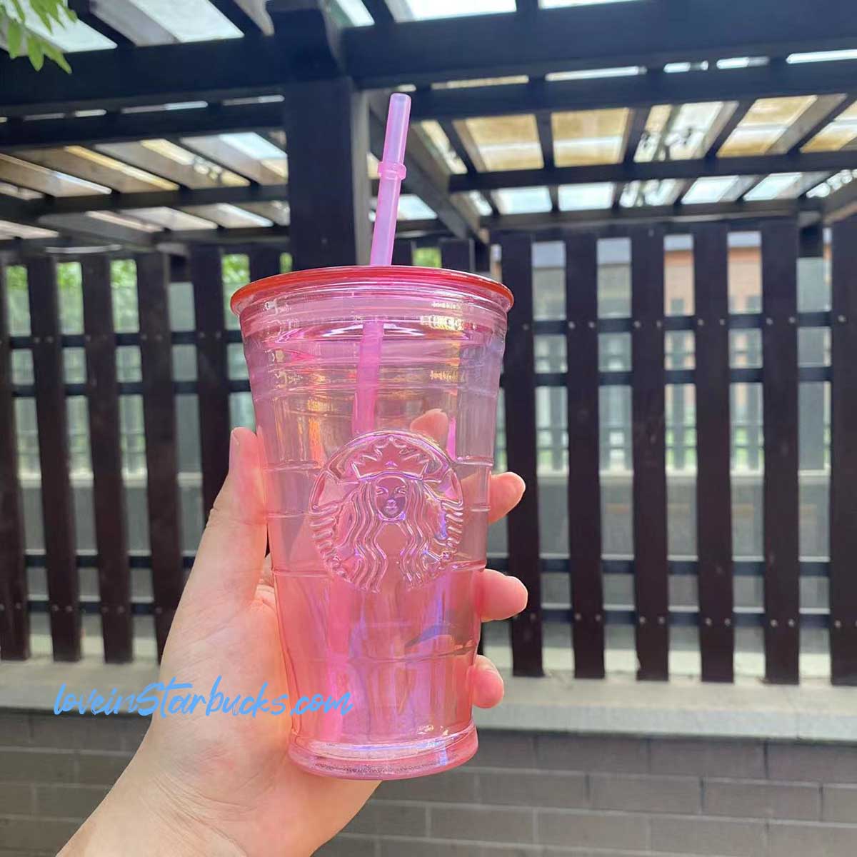 Starbucks China summer pink glass cup Starbucks loveinstarbucks