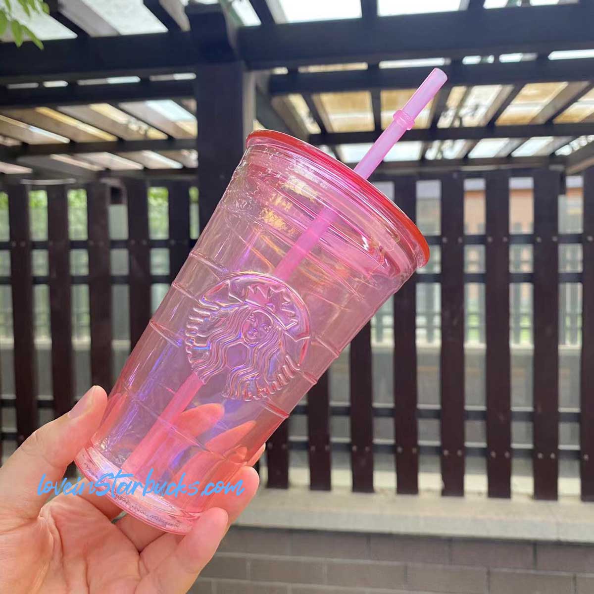 Starbucks China summer pink glass cup Starbucks loveinstarbucks
