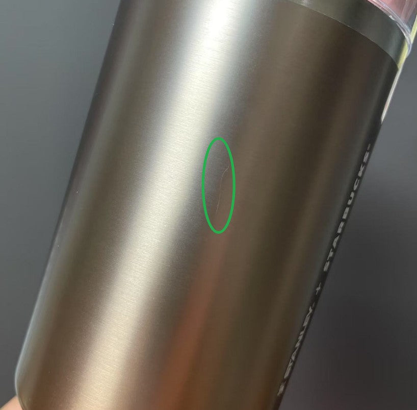 tiny flaw -A2- Starbucks China 2025 Valentine's Day Stanley rose gold Stainless Steel Straw Cup 40oz 1183ml