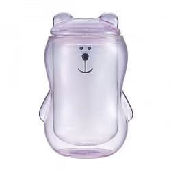 Starbucks Taiwan pink glass cup 340ml