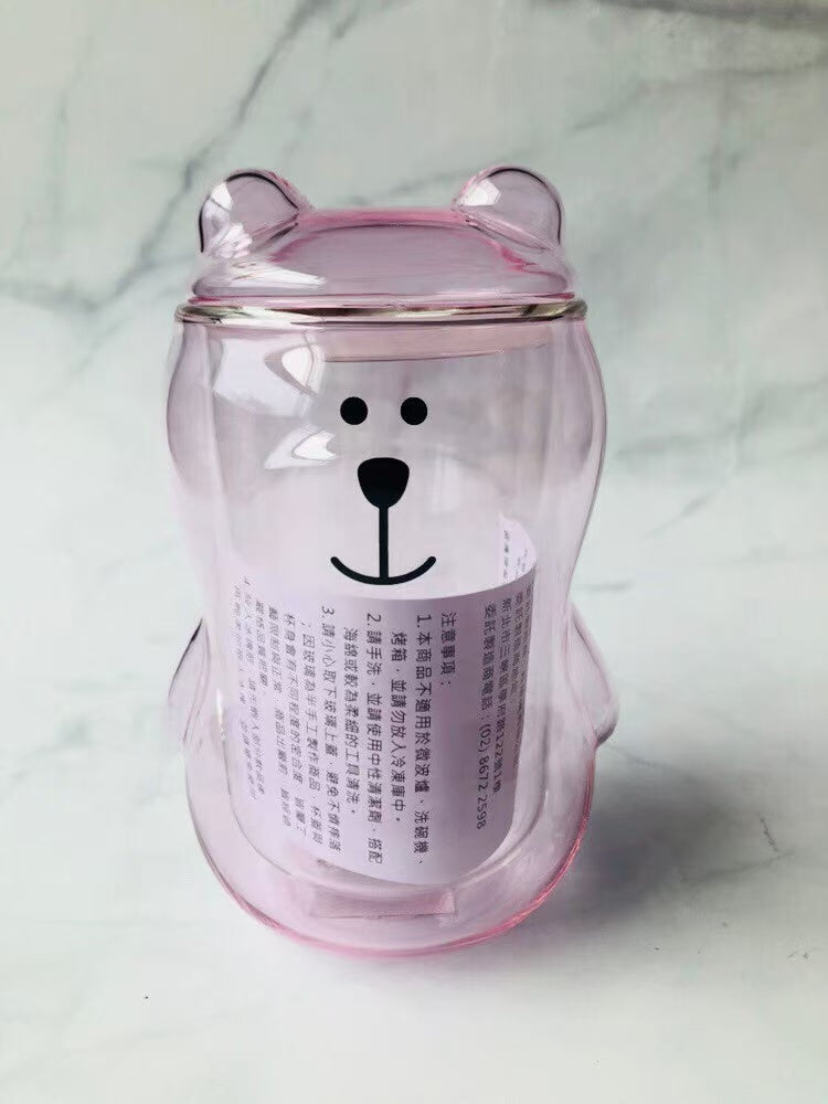 Starbucks Taiwan pink glass cup 340ml